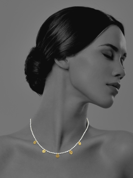 Pearl and Persian coins necklace