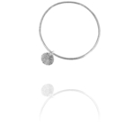 date palm tree bangle silver