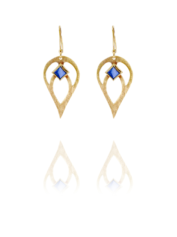 Diamond Bloom Lapis earrings