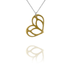 heart pendent silver vermeil