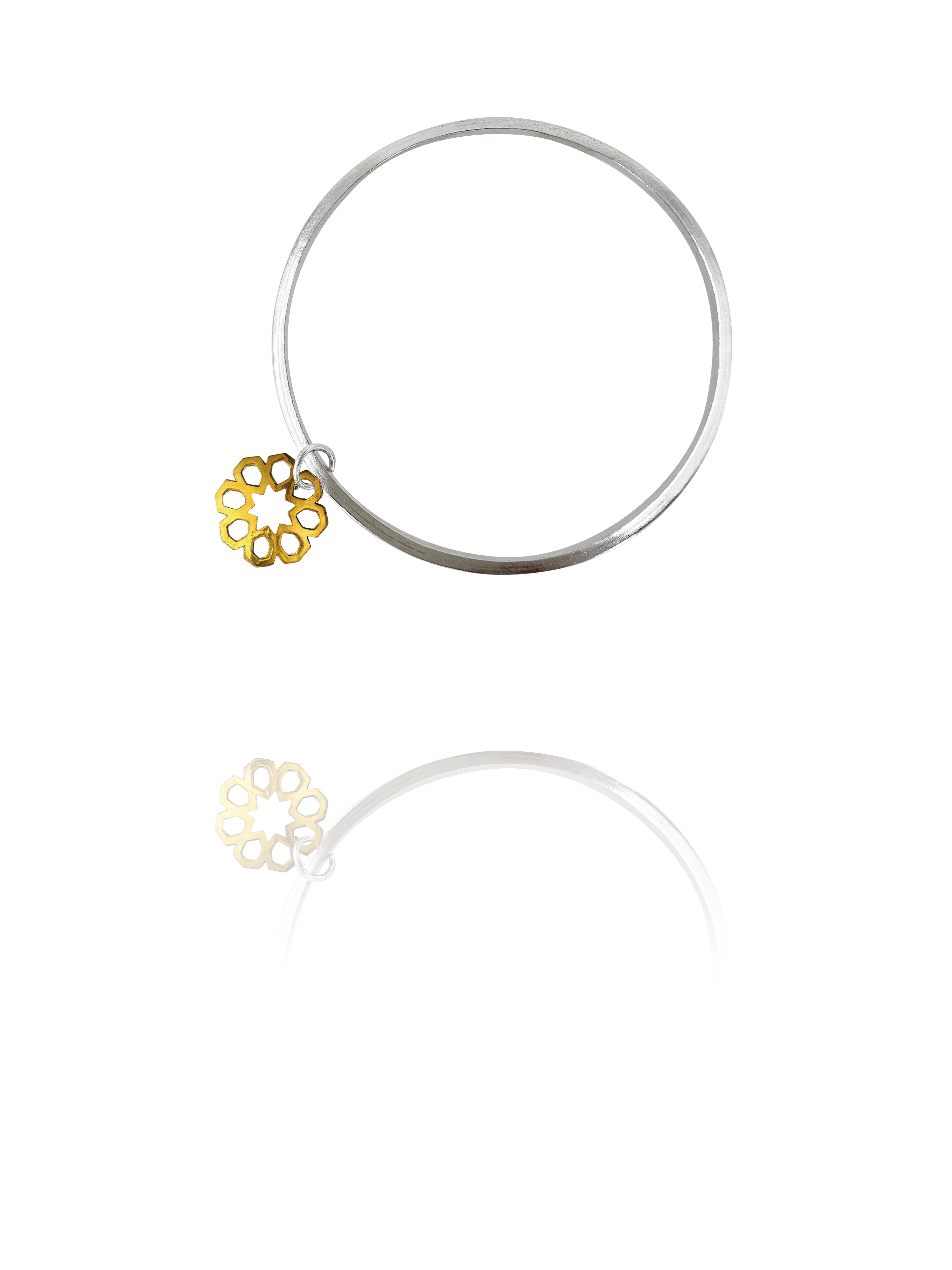 mosaic star bangle vermeil silver G