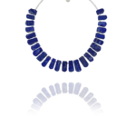 one necklace silver lapis pearl