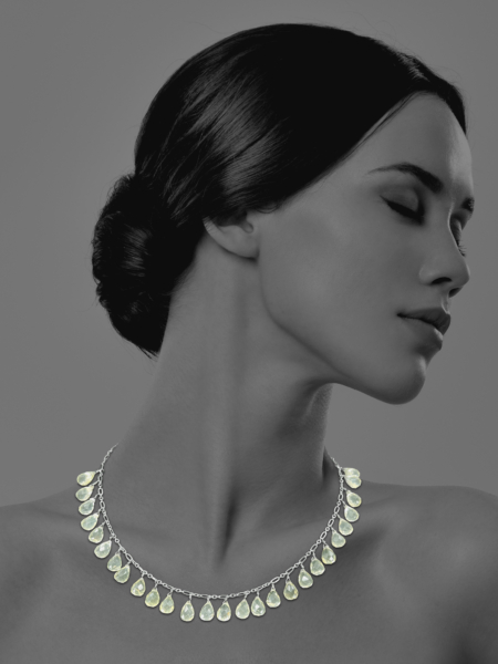 Stars lemon quartz necklace