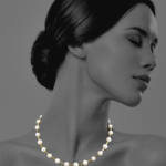 pearls pendent silver vermeil pearl pyrite