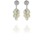 stars earrings silver lime quartz