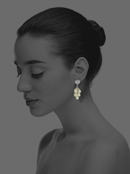 Stars lemon quartz earrings