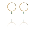 Amalia hoop vermeil green onyx earrings G
