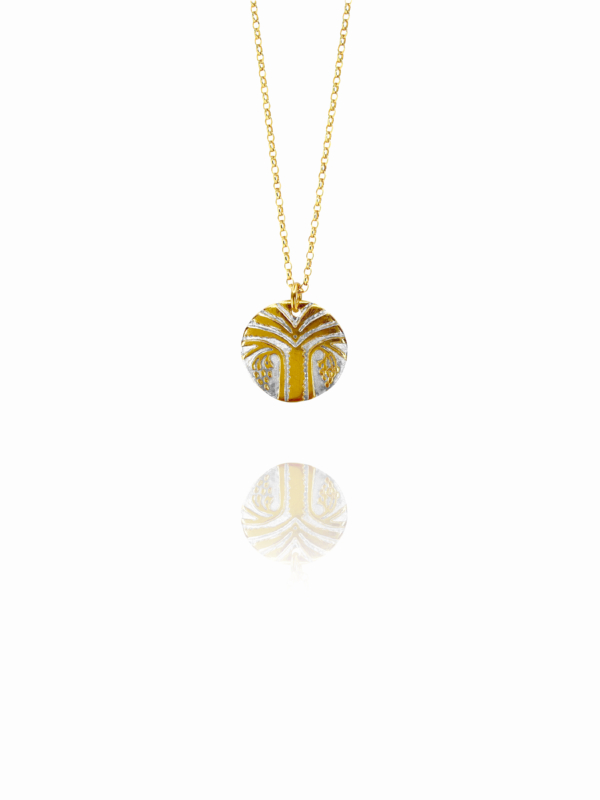 Assyrian tree of life silver vermeil pendent