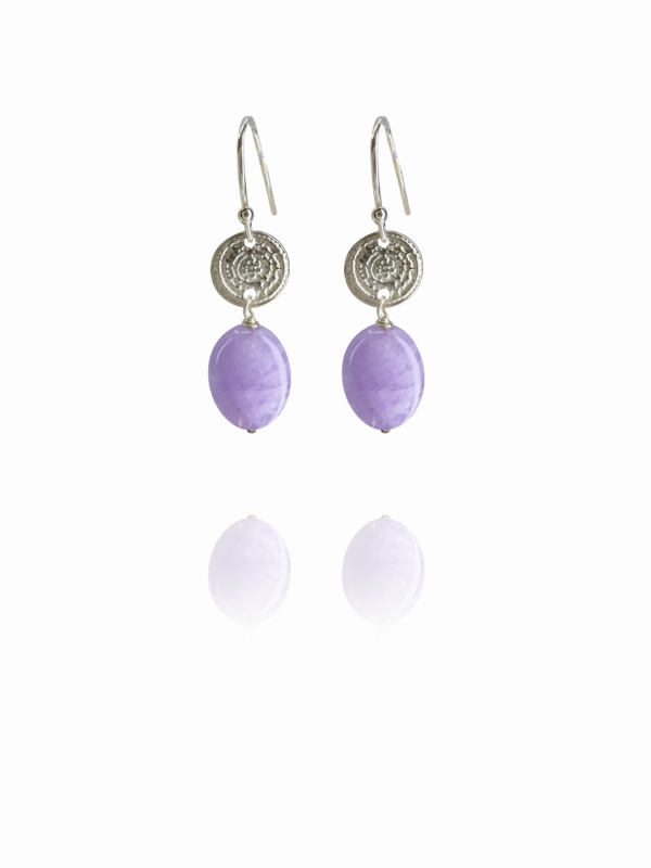Hope lavender amethyst earrings small