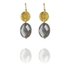 Hope labradorite earrings silver vermeil G