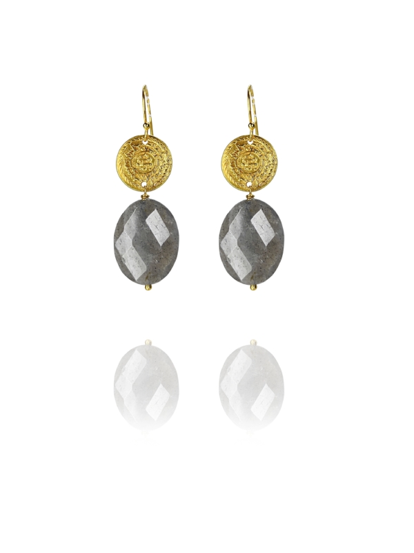 Hope Faceted Labradorite Vermeil Earrings