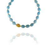 Hope small necklace silver vermeil aquamarine G