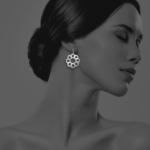 Mosaic large earrings silver S