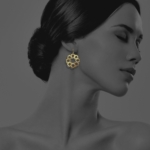 Mosaic large earrings silver vermeil G