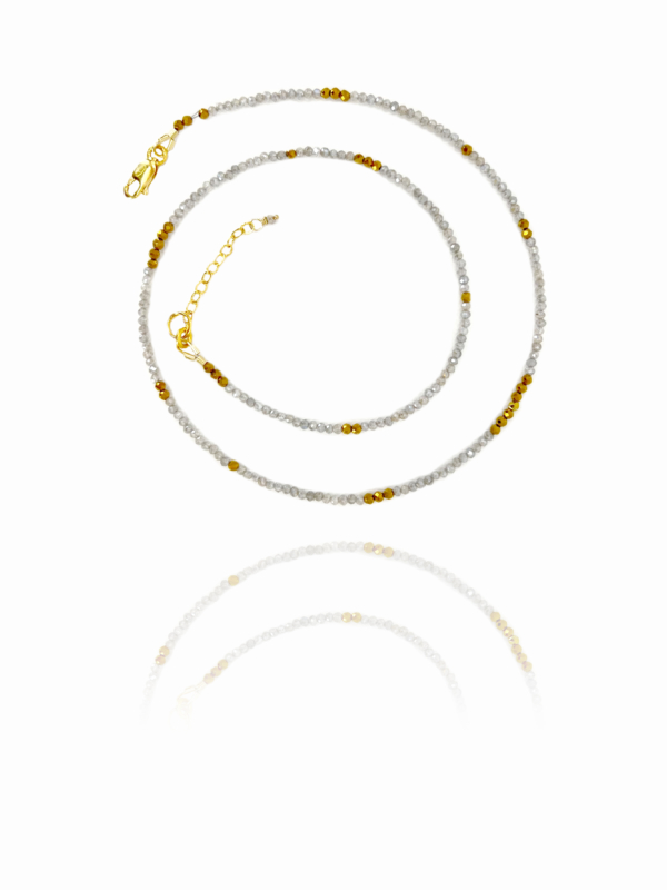 Stars faceted labradorite vermeil necklace