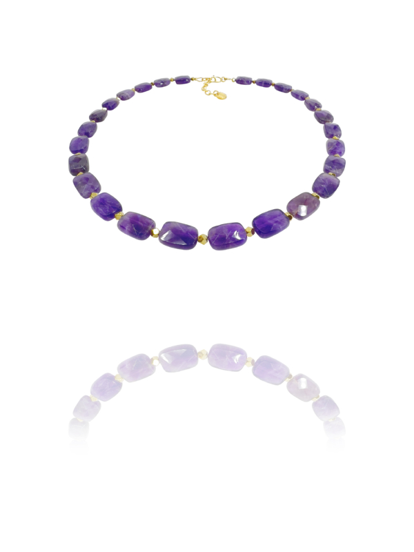 Stars faceted amethyst vermeil necklace