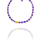 Star necklace vermeil silver faceted amathyst G