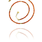 Stars carnelian necklace vermeil G