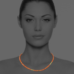 Stars carnelian necklace vermeil G