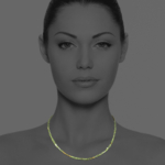 Stars peridot necklace vermeil G