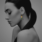coins amalia small earrings vermeil green onyx G
