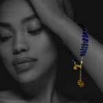 New Blossom bracelet vermeil silver lapis