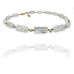 Stars crystal Pearl necklace vermeil