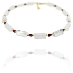 Stars crystal garnet necklace vermeil