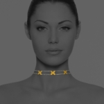 Assyrian petal necklace vermeil
