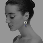 Blossom earrings silver lapis