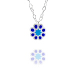 Mosaic Star medium necklace blue enamel silver Mosaic Star medium necklace blue enamel silver