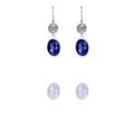 Star chain earings lapis silver Lapis Star chain earings lapis silver Lapis
