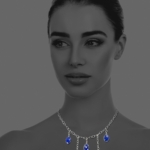 Star chain necklace lapis silver