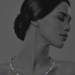Star necklace vermeil mix lapis pyrite