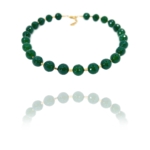 Stars necklace green onyx vermeil