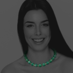 Stars necklace green onyx vermeil