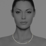 Stat necklace pearl pyrite vermiel