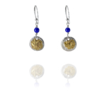 Alexabder Coin earrings vermeil lapis