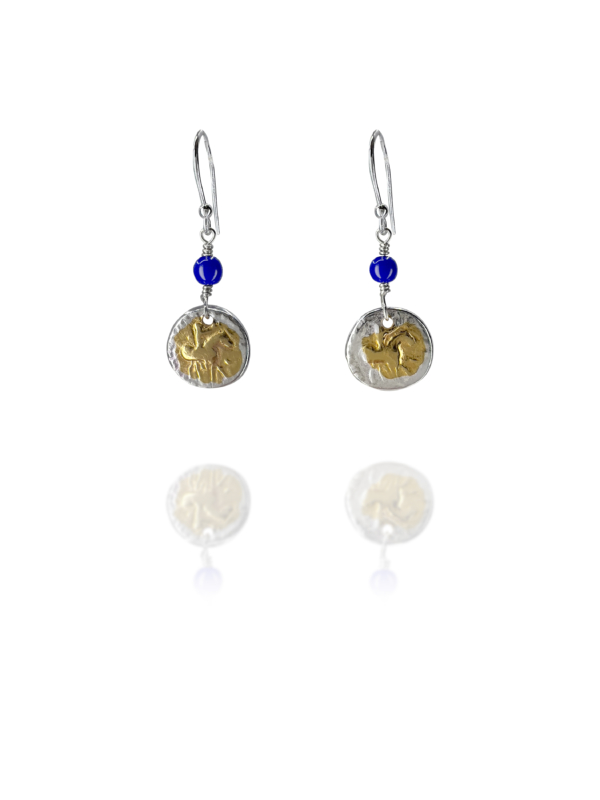 Alexander Coin Lapis Earrings