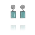 coins amalia large earrings amazonite silver
