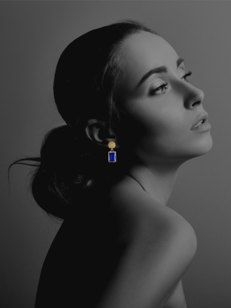 Coins Amalia vermeil Lapis earrings
