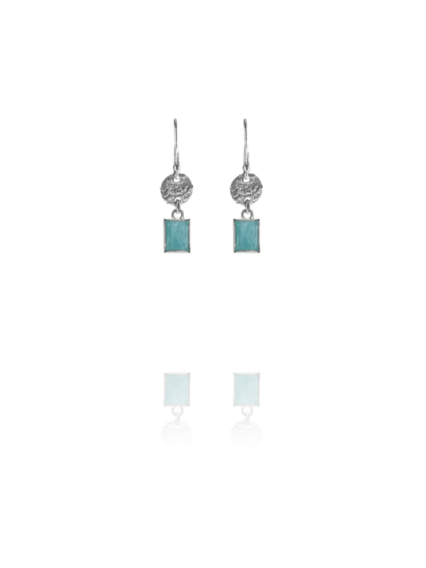 coins amalia small earrings amazonite silver