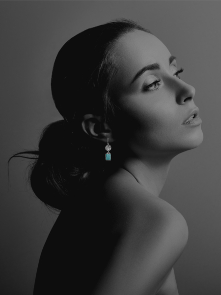 Old Persian Coin Amalia Amazonite Small Earrings