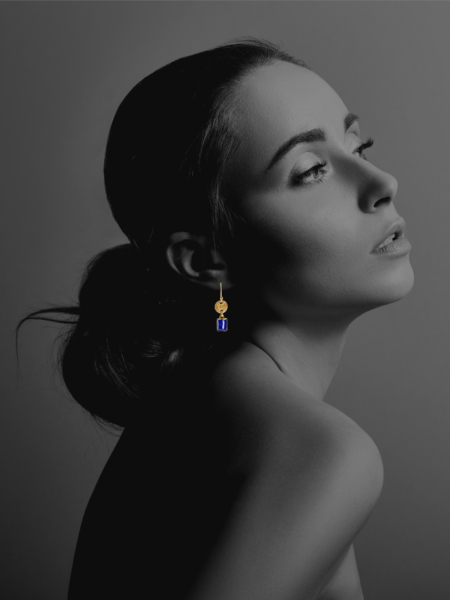Old Persian Coin Amalia Lapis Small Earrings