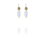 Crystal Coin earrings vermeil