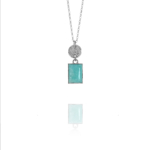 coins amalia large necklace amazonite silver