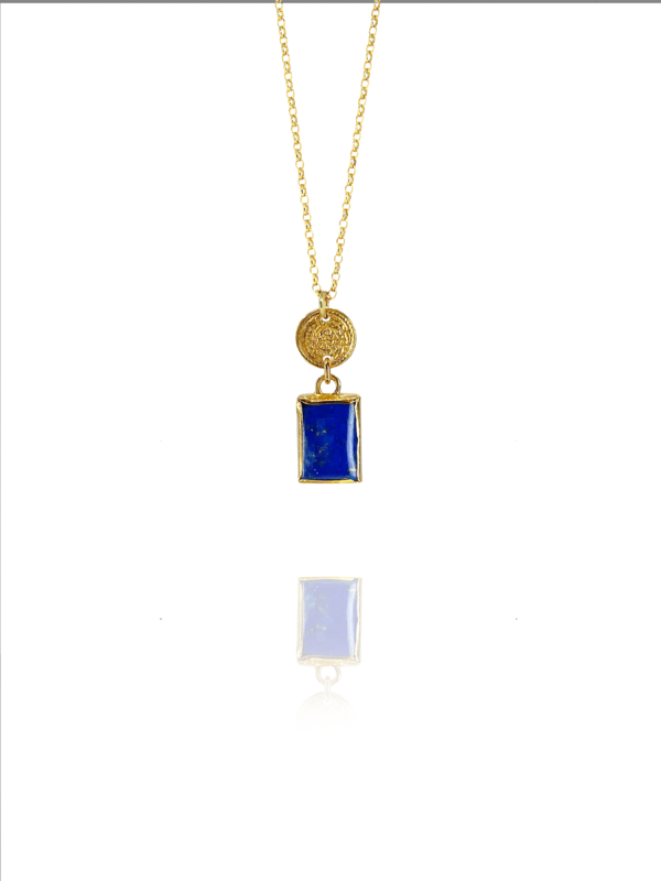 Coins Amalia vermeil Lapis Necklace