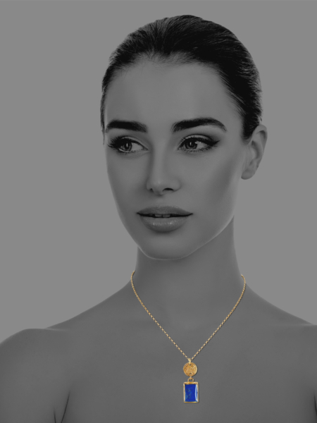 Coins Amalia vermeil Lapis Necklace