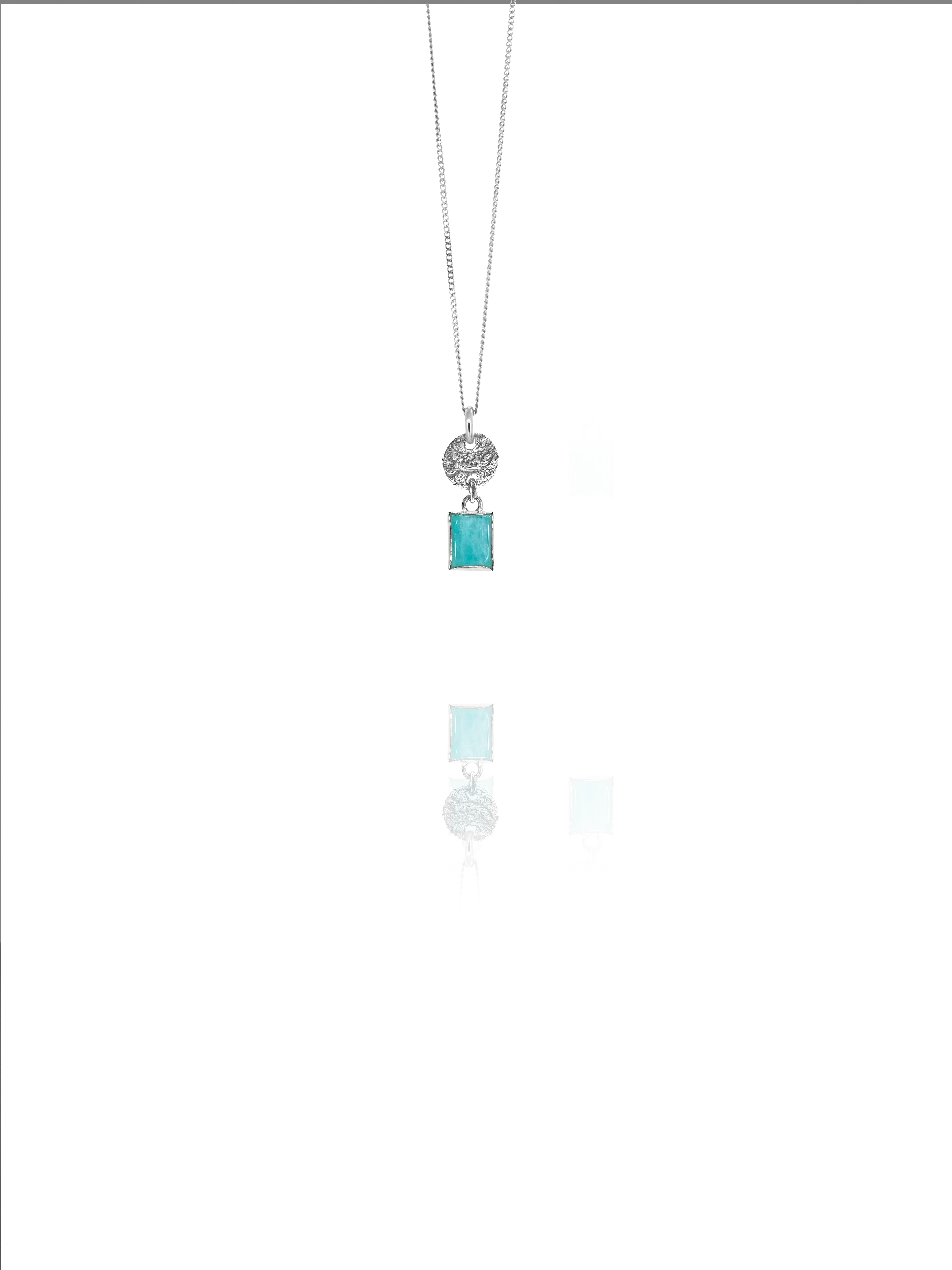 coins amalia small necklace amazonite silver