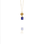 coins amalia small necklace lapis vermeil